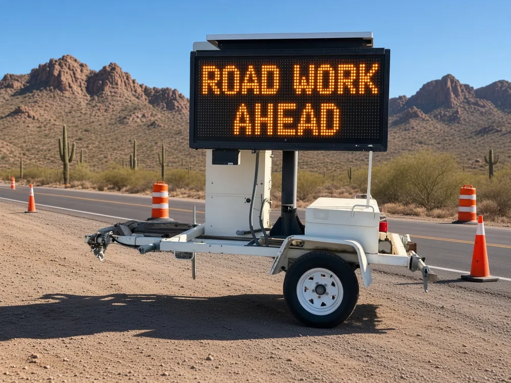Construction work zone message board rental Tucson AZ