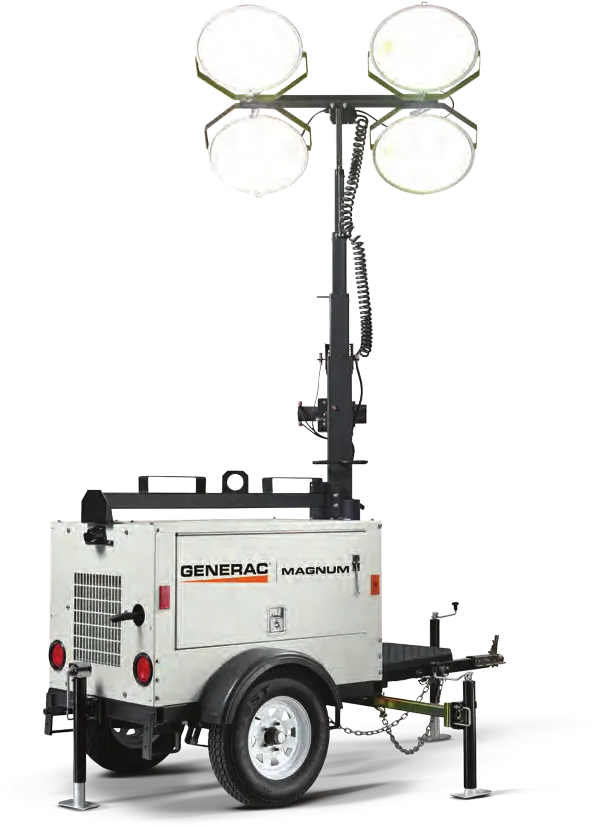 Magnum MLT4060 towable metal halide light tower rental Tucson - construction and event lighting